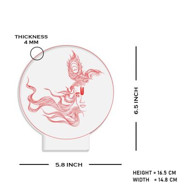 Shree Krishna Design Night Lamp